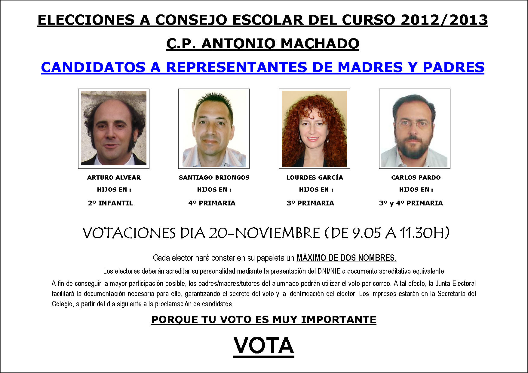 Cartel Candidaturas 2012-2013